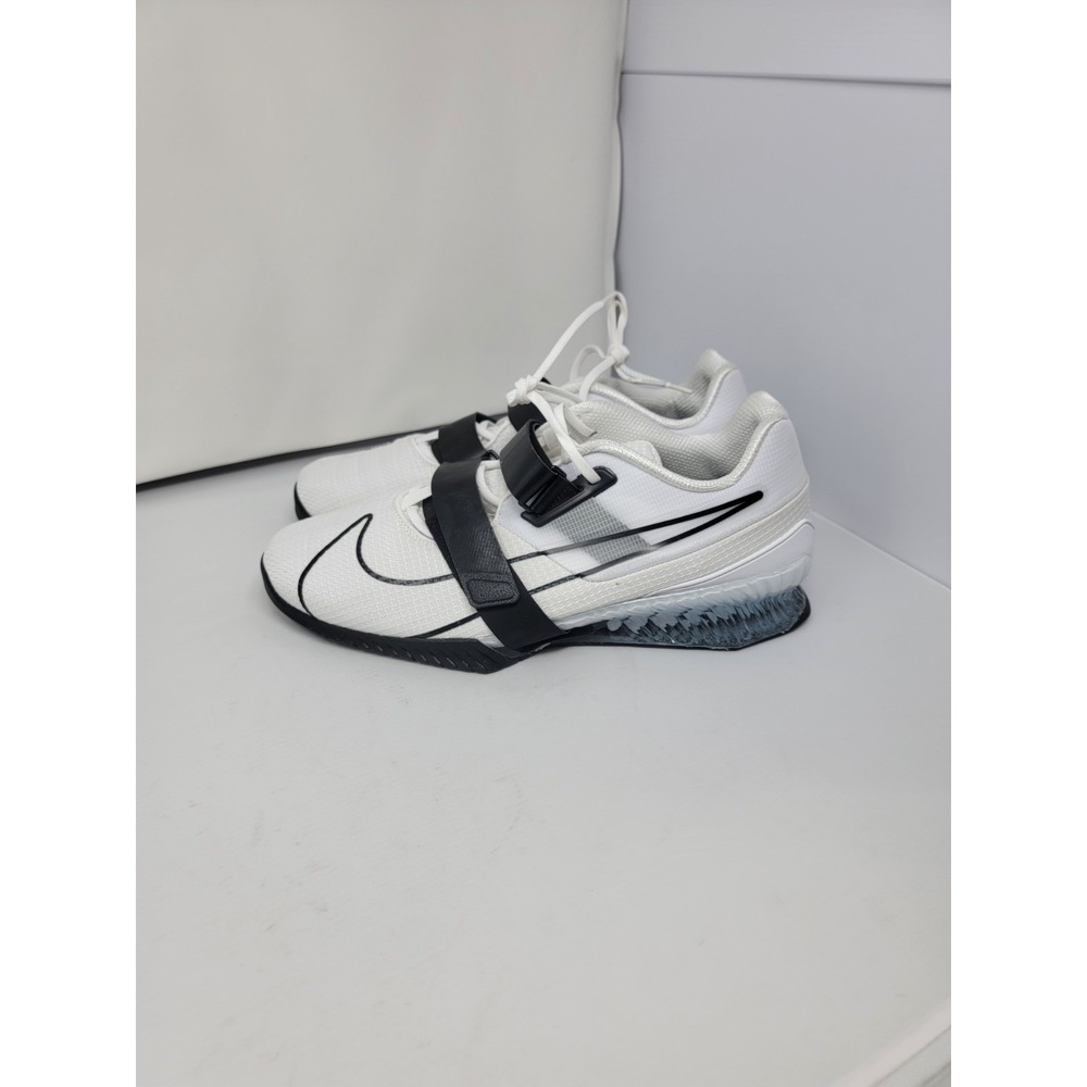 Nike Romaleos 4 White Black Weightlifting Gym Shoes Men's Size 15